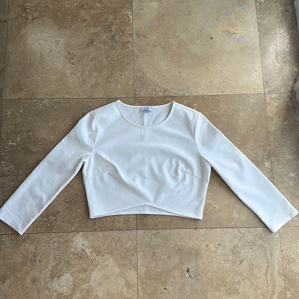 Tobi white crop top